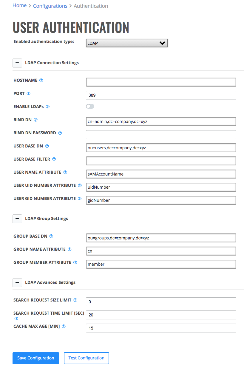 LDAP Configuration