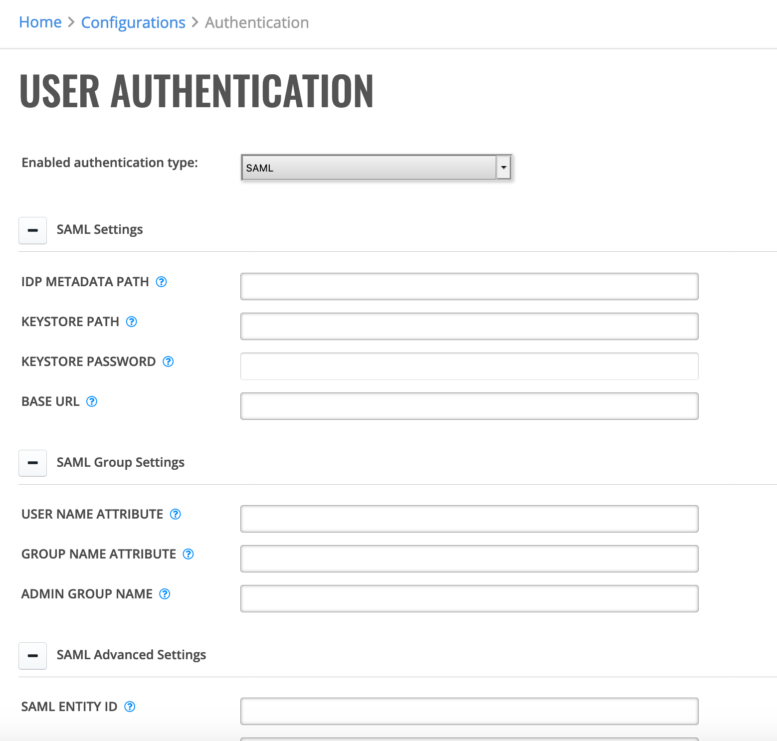 SAML Configuration