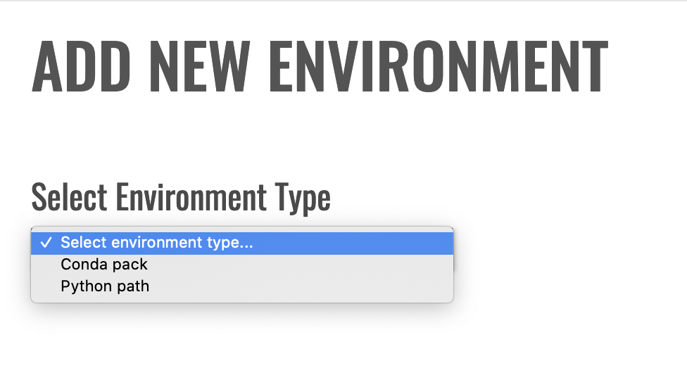 Add Python environment